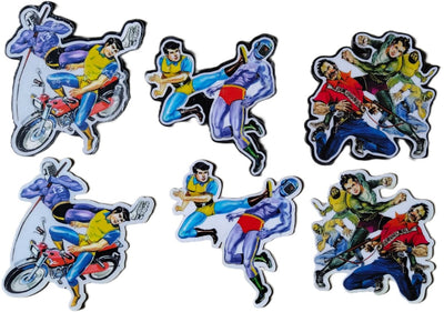 Super Commando Dhruva Nagraj Magnetic and Paper Sticker Combo 4