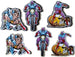 Doga Magnetic and Paper Sticker Combo 9